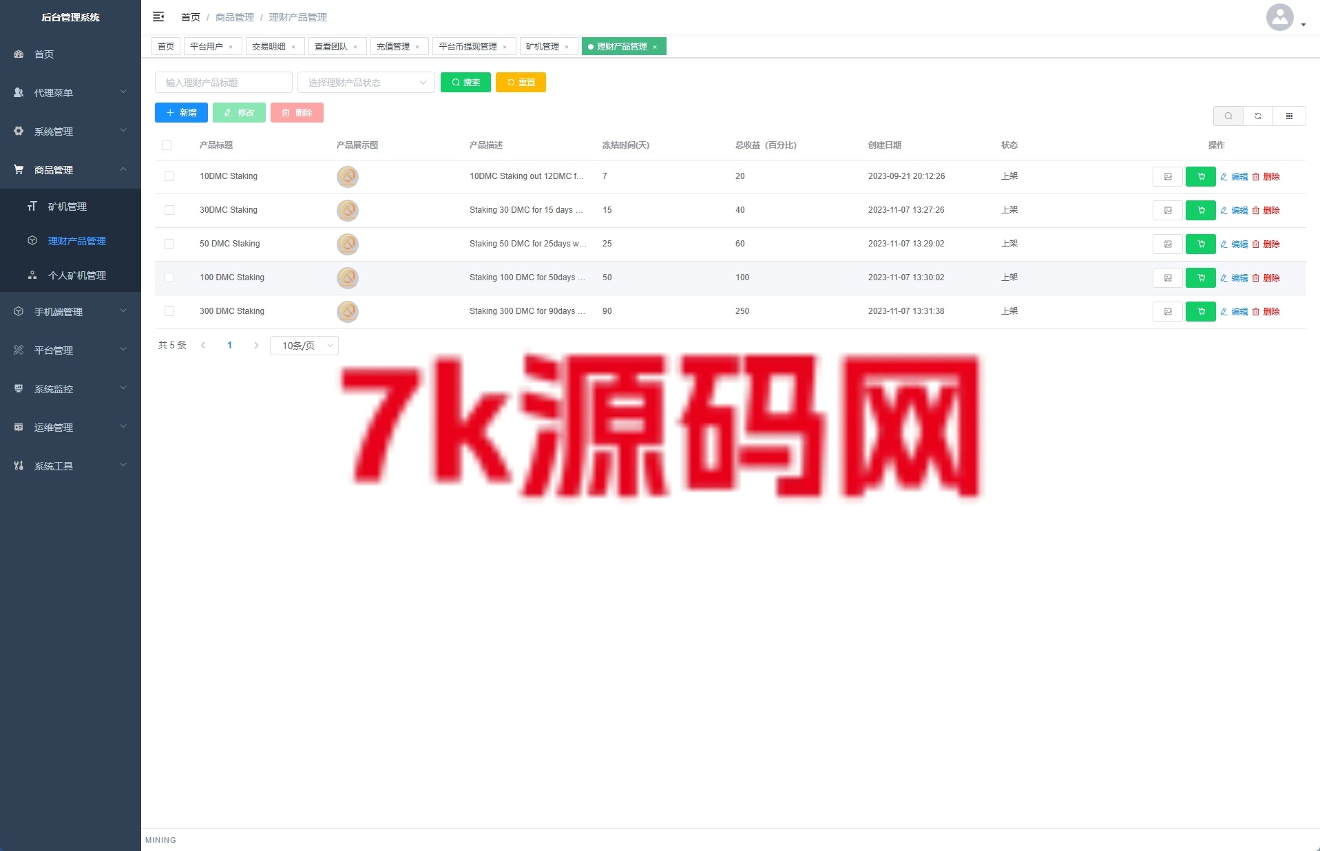 图片[19]-海外矿机系统源码/平台币矿机/三级分销-7k海外源码-精品源码站