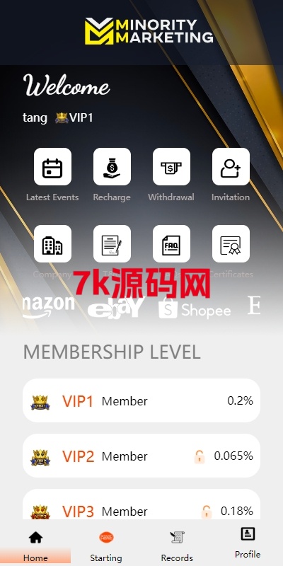 前端uniapp刷单系统/海外抢单刷单系统/连单刷单源码-7k海外源码-精品源码站