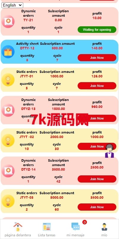 多语言投资理财系统/投资众筹系统/三级分销-7k海外源码-精品源码站